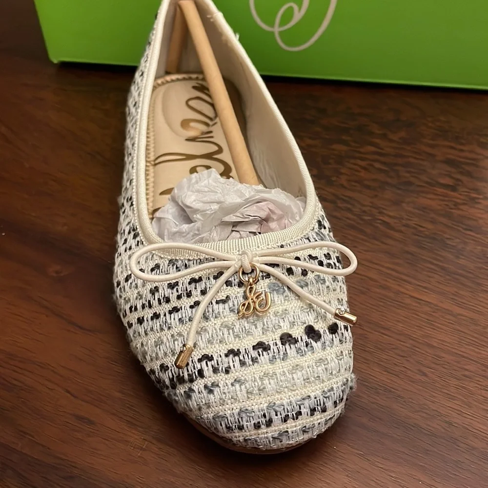 NIB Sam Edelman Felicia Kids Ballet Flat Color Summer Sand Size 3M